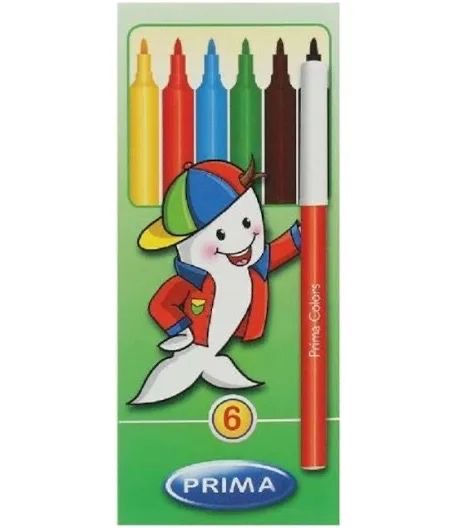 Prima Felt Tip Pens - 6 Pens