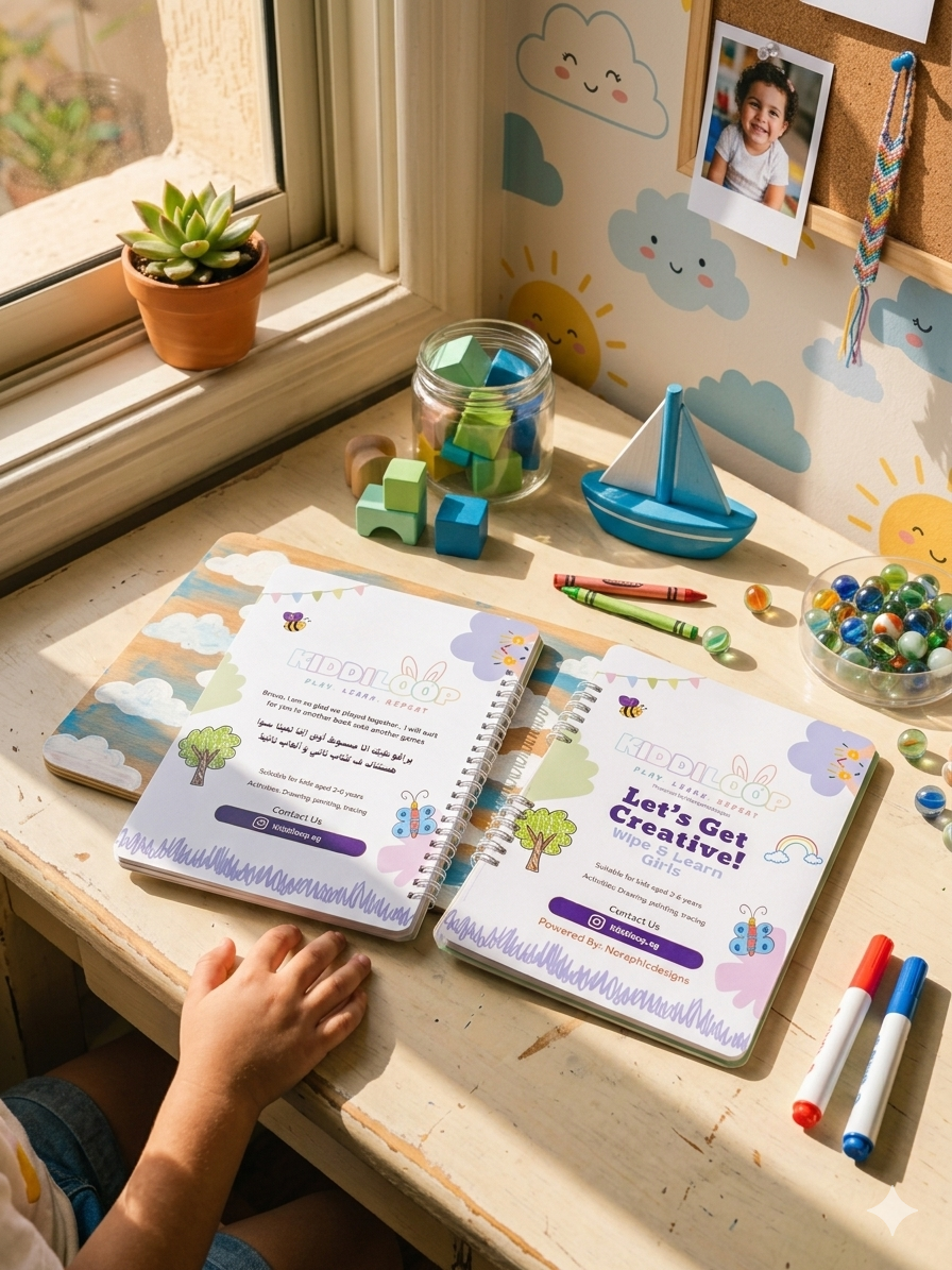 Wipe and Learn (Girls Book) Size A5 for Ages 2+ Years