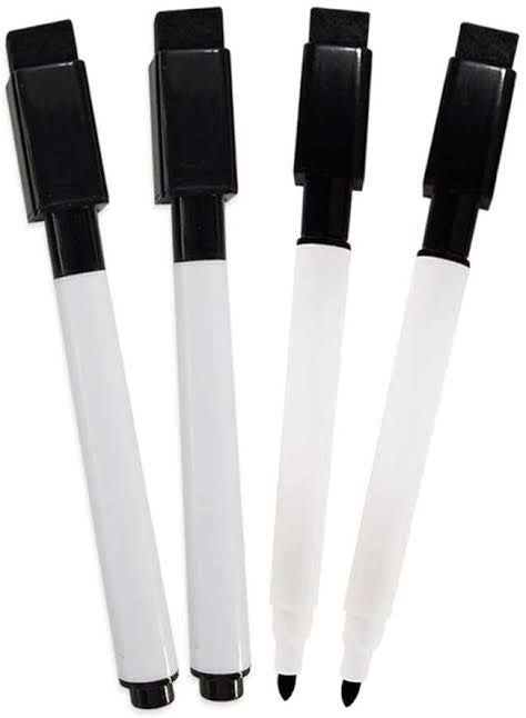 Whiteboard marker with built-in eraser